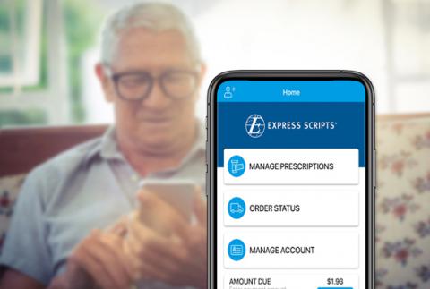 Person looking at the pharmacy mobile app