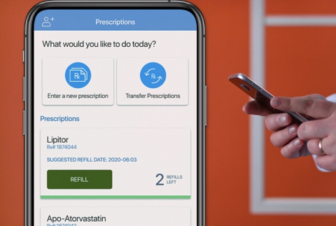 Image of user interface of the Pharmacy App
