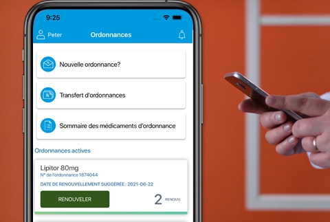 A view of the mobile app